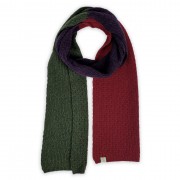 Scarf | Ostrich | Poppy Red + Elderberry Purple | Premium Australian Lambswool